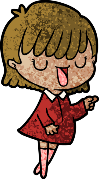 Bir insan tarafından çizilmiş karikatür kadın.