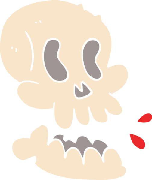 Bir insan tarafından çizilmiş karalama kafatası.