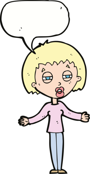 Bir insan tarafından çizilmiş konuşma balonu olan şüpheli bir karikatür.