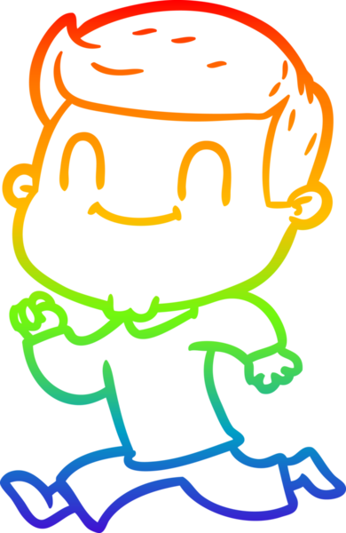 Bir insan tarafından çizilmiş gökkuşağı gradyan çizgi çizimi.