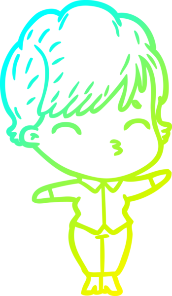 Bir insan tarafından çizilmiş bir karikatür kadın çizimi