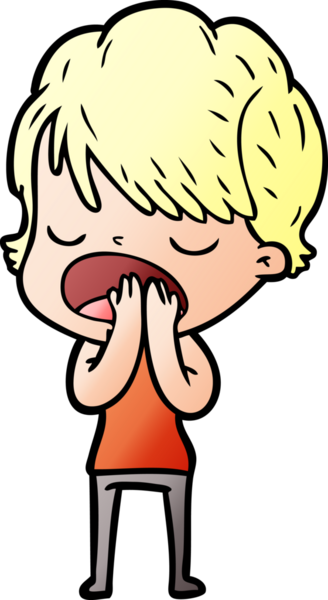 Bir insan tarafından çizilmiş bir karikatür kadın konuşuyor.