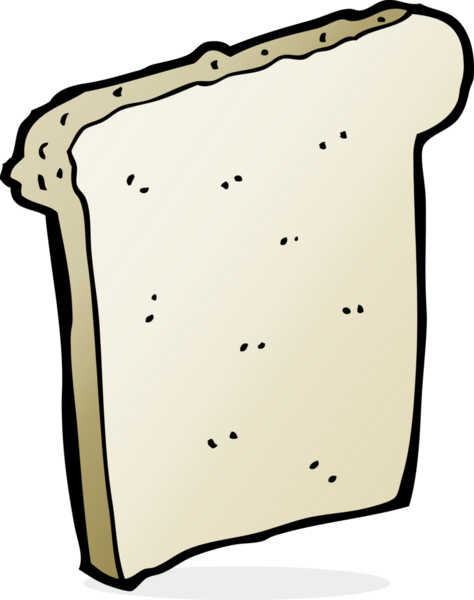 Bir insan tarafından çizilmiş bir ekmek dilimi.