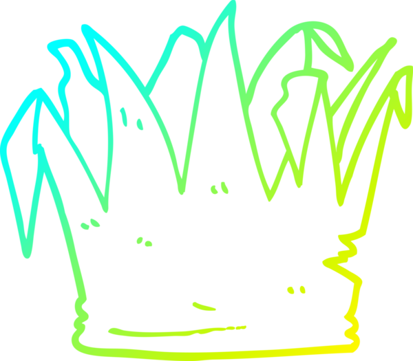 Bir insan tarafından çizilmiş soğuk gradyan çizgi film çizimi Noel kraker şapkası