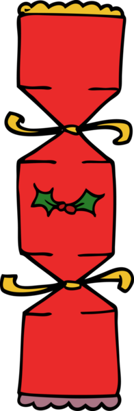 Bir insan tarafından çizilmiş karalama Noel krakeri.