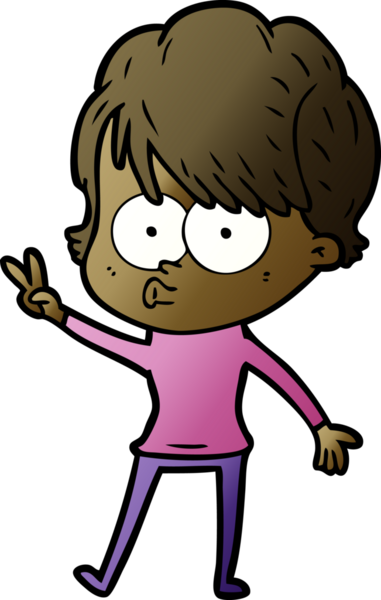 Bir insan tarafından çizilmiş karikatür kadın.