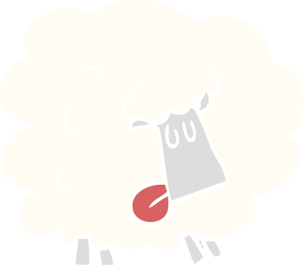 Bir insan tarafından çizilmiş komik koyunlar.