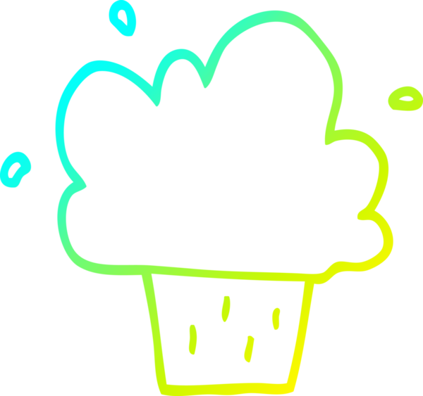 Soğuk gradyan çizgisi bir insan tarafından çizilmiş bir kek.