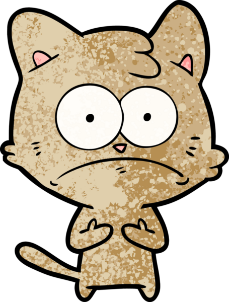 bir insan tarafından çizilmiş sinirli bir kedi.