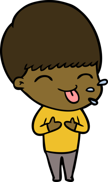 Bir insan tarafından çizilmiş komik çizgi film çocuğu.