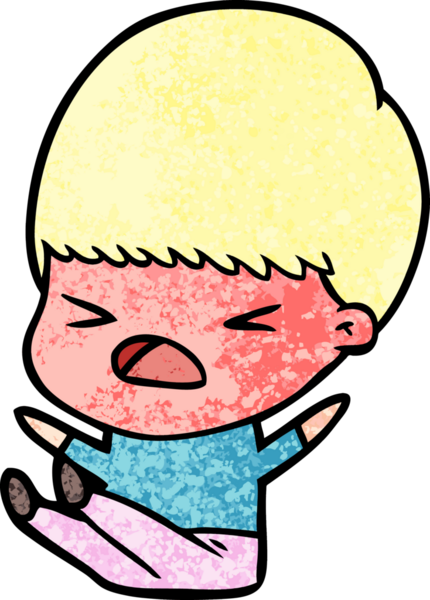 Çizgi film bir insan tarafından çizilmiş stresli adam