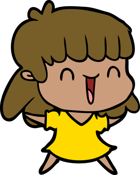 Bir insan tarafından çizilmiş karikatür kadın.