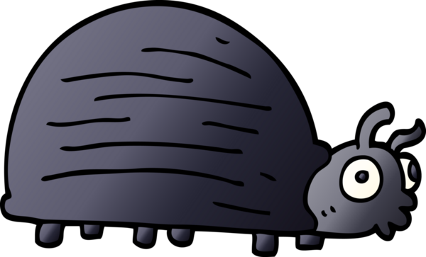 karikatür bir insan tarafından çizilmiş dev bir böcek