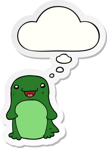 Düşünce baloncuğu insan tarafından çizilmiş bir çıkartma olan penguen çizgi filmi.