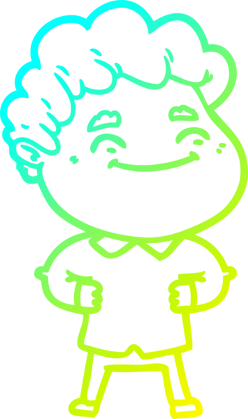 Bir insan tarafından çizilmiş karikatür cana yakın bir adamın çizimi.