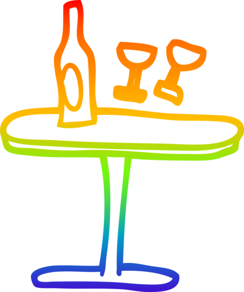 Bir insan tarafından çizilmiş şişe ve gözlüklü bir karikatür tablosunun çizimi.