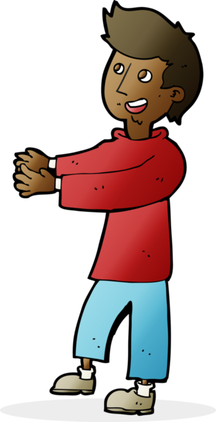 Bir insan tarafından çizilmiş mutlu bir adam.