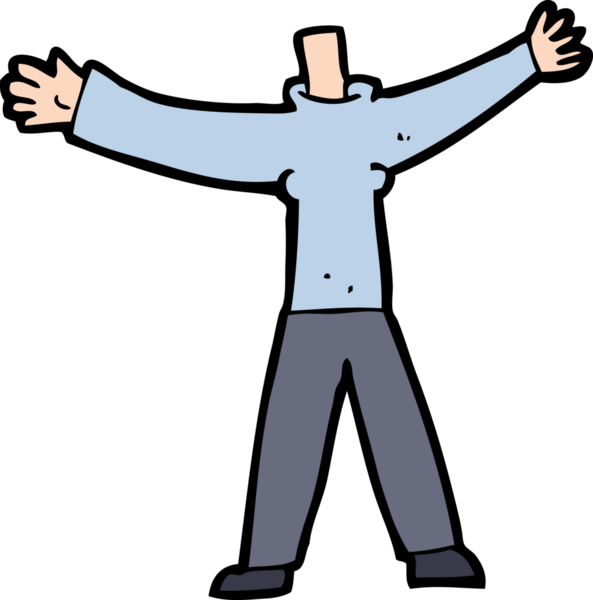 bir insan tarafından çizilmiş başsız vücut (karikatürleri karıştır ve eşleştir veya fotoğraf ekle)