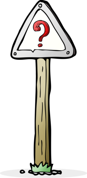 Bir insan tarafından çizilmiş soru işareti.