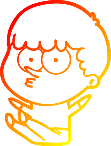 Sıcak bir çizgi film karakteri çizimi bir insan tarafından çizilmeyi bekliyordu.