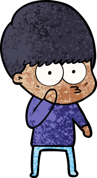 Bir insan tarafından çizilmiş tuhaf çizgi film çocuğu.