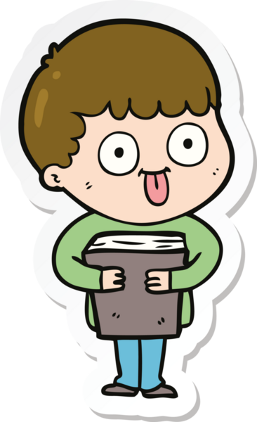 Bir insan tarafından çizilmiş karikatür adamın çıkartması.