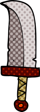 Bir insan tarafından çizilmiş karalama hançeri.