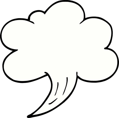 Bir insan tarafından çizilmiş karikatür rüzgarı.