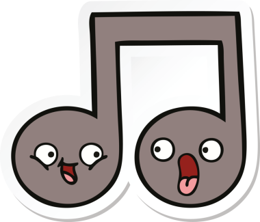 Bir insan tarafından çizilmiş şirin bir karikatür notasının çıkartması.