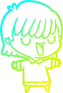 Bir insan tarafından çizilmiş bir karikatür kadın çizimi.