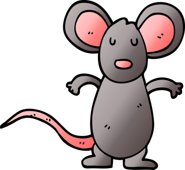 Bir insan tarafından çizilmiş karalama faresi.