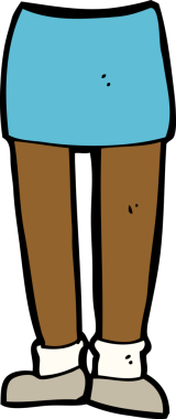 bir insan tarafından çizilmiş karikatür bacakları