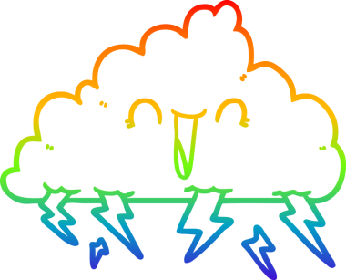 Bir insan tarafından çizilmiş gökkuşağı gradyanı çizimi