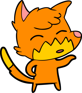 bir insan tarafından çizilmiş tilki çizgi filmi