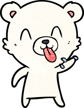 Bir insan tarafından çizilmiş kutup ayısı karikatürü