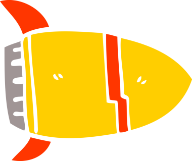 bir insan tarafından çizilmiş karalama uzay roketi