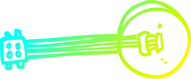 Bir insan tarafından çizilmiş bir banjonun soğuk gradyan çizimi