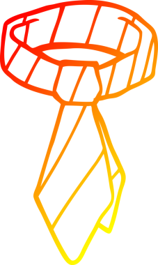 Bir insan tarafından çizilen çizgi film çiziminin sıcak gradyan çizgisi