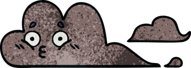 Bir insan tarafından çizilmiş fırtına bulutunun retro grunge deseni.