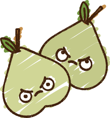 Bir insan tarafından çizilen Öfkeli Armut Tebeşiri