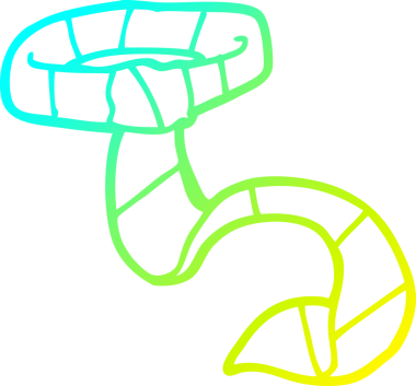 Bir insan tarafından çizilmiş çizgili çizgi çizginin soğuk gradyan çizgisi.