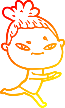 Bir insan tarafından çizilmiş bir karikatür kadın çizimi