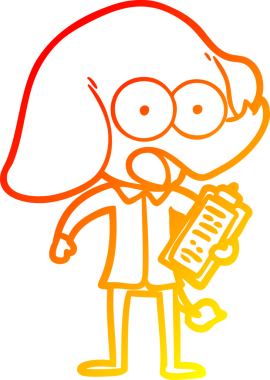 Bir insan tarafından çizilmiş şirin bir fil çizimi.