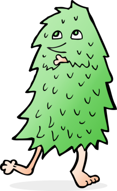 Bir insan tarafından çizilmiş çizgi film canavarı.