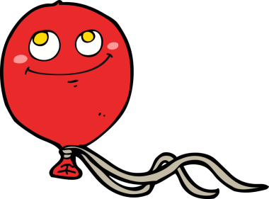 bir insan tarafından çizilmiş karton balon