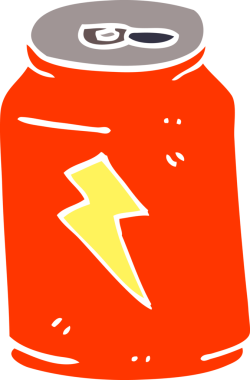 bir insan tarafından çizilmiş enerji içeceği.