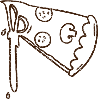 Bir insan tarafından çizilmiş Pizza Kömürü