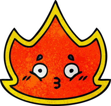 Bir insan tarafından çizilmiş bir ateşin retro grunge dokusu.