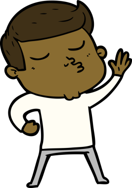 Bir insan tarafından çizilmiş karikatür mankeni adam.