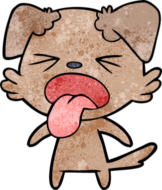 Bir insan tarafından çizilmiş iğrenç bir çizgi film.